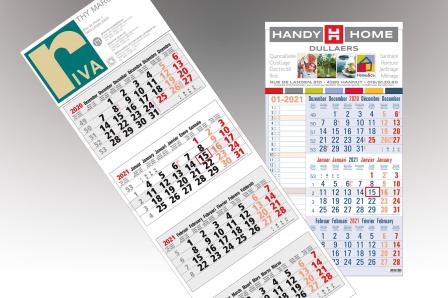 Calendriers 3 ou 4 mois