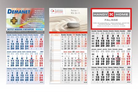 Calendriers 3 mois