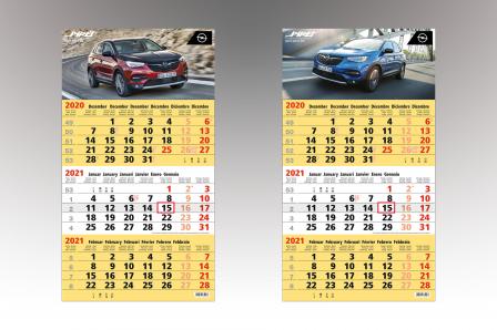 Calendriers 3 mois